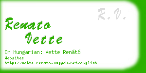 renato vette business card